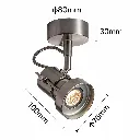 Brisa Bauhaus Silver Pivot Adjustable Spotlight size.webp