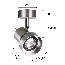 Brisa Bauhaus Silver Adjustable Spotlight size.webp