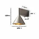 Brisa Bauhaus Silver Metal Cone Wall Sconce size.webp