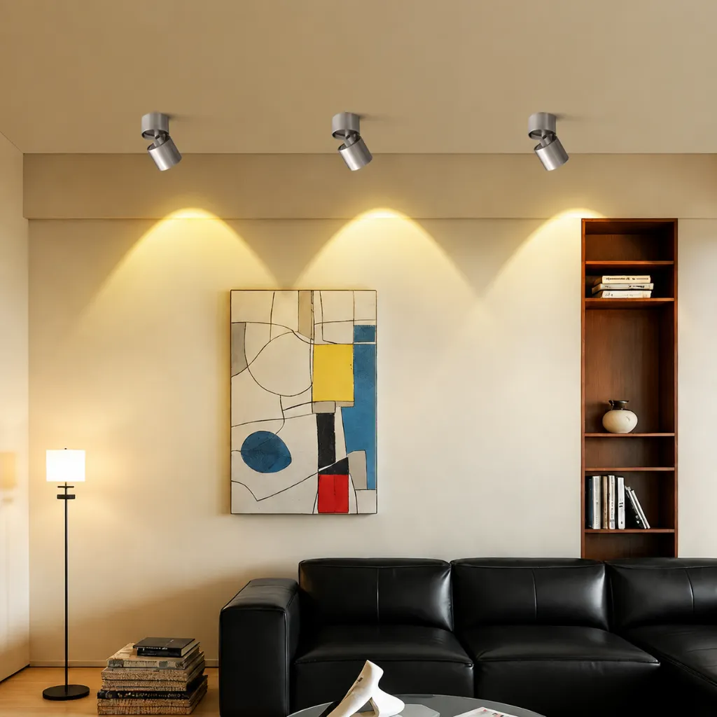 Brisa Bauhaus Silver Cylinder Adjustable Spotlight4.webp
