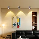 Brisa Bauhaus Silver Cylinder Adjustable Spotlight4.webp