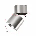 Brisa Bauhaus Silver Cylinder Adjustable Spotlight5.webp