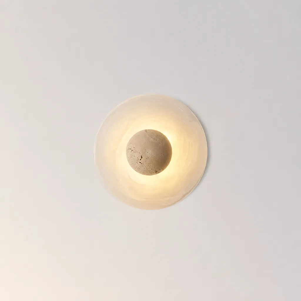 Trav Smoked Glass Halo Wall Sconce 1.webp
