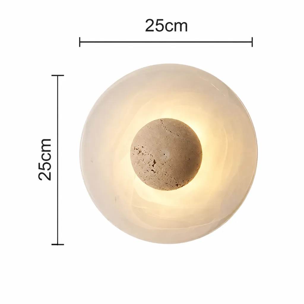 Trav Smoked Glass Halo Wall Sconce size.webp
