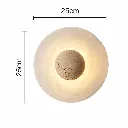 Trav Smoked Glass Halo Wall Sconce size.webp