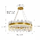 Ivory Single-Ring Clear Glass Rod Pendant Light size-80cm.webp