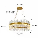 Ivory Single-Ring Clear Glass Rod Pendant Light size-60cm .webp