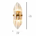 Ivory Gold Clear Glass Wall Sconce Size.webp