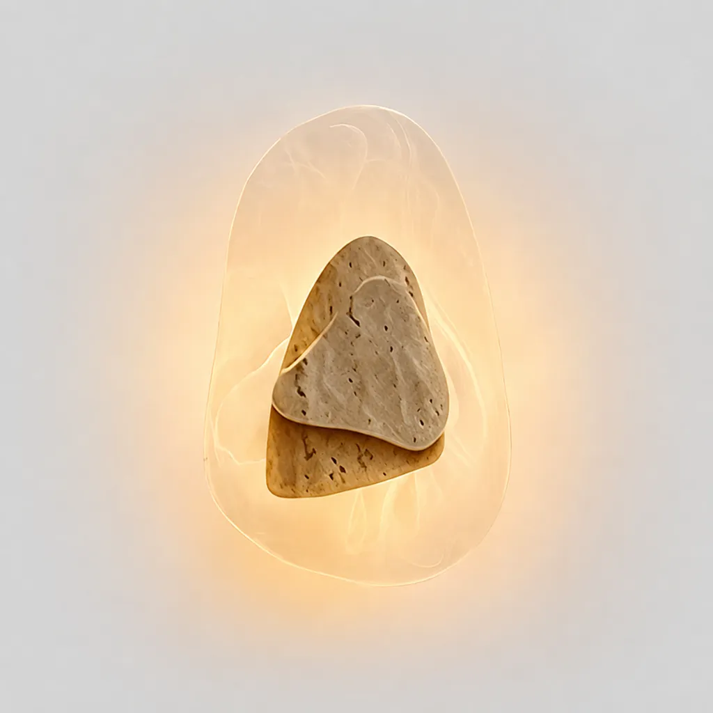 Trav Oval Smoked Glass Halo Wall Sconce.webp
