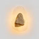 Trav Oval Smoked Glass Halo Wall Sconce.webp