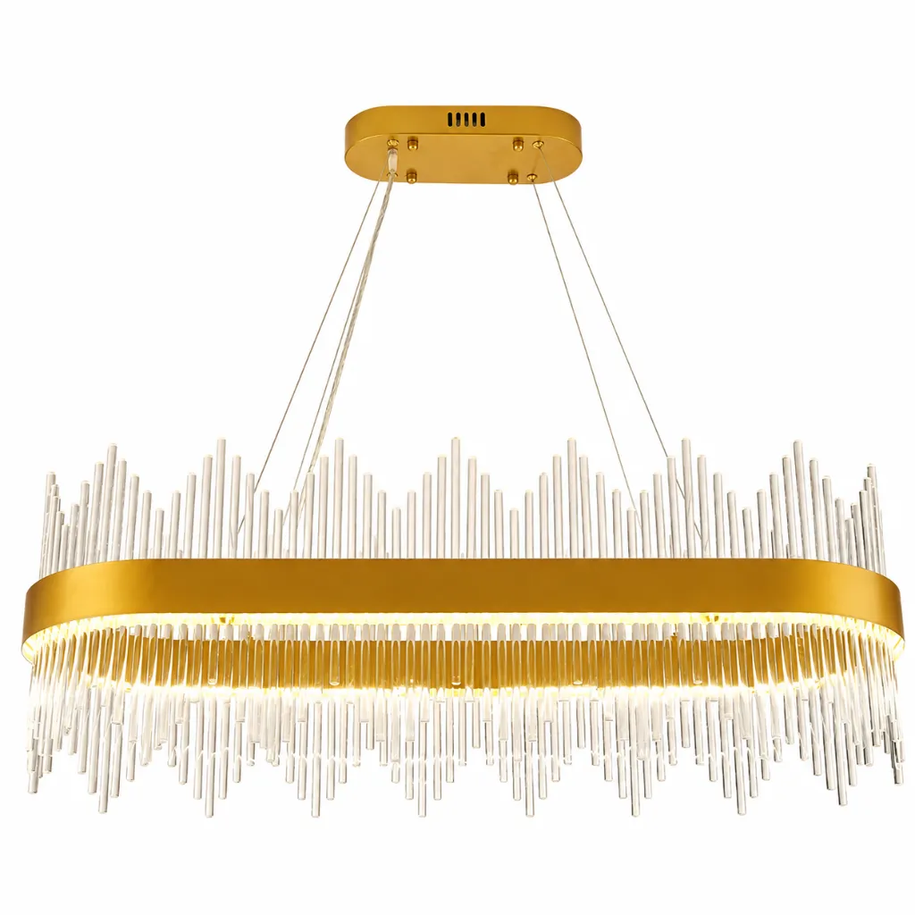 Ivory Oval Single-Ring Clear Glass Rod Pendant Light 2.webp