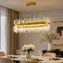 Ivory Oval Single-Ring Clear Glass Rod Pendant Light 1.webp