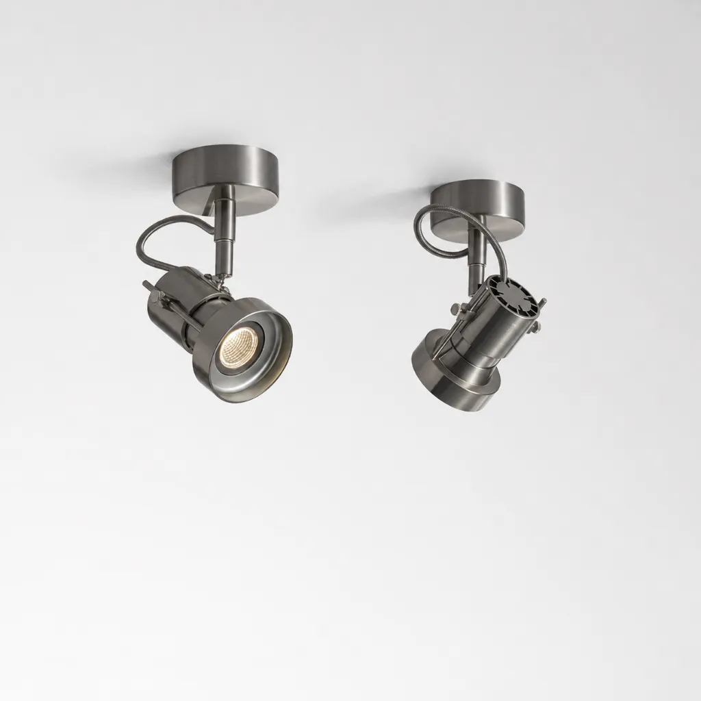 Brisa Bauhaus Silver Pivot Adjustable Spotlight2.webp