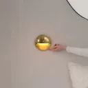 Minimalist Solid Copper Round Wall Sconce