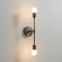 Vintage Solid Copper 2-Light Vertical Wall Sconce