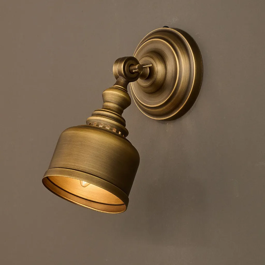 Vintage Solid Copper  Wall Light