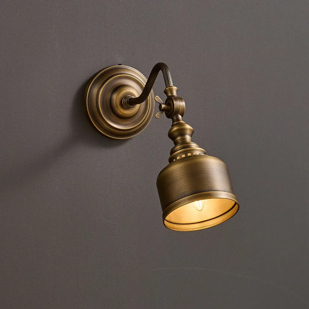 Vintage Solid Copper Living Room Wall Sconce
