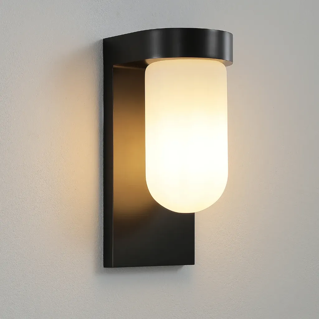 Solid Copper & Glass Outdoor Wall Sconce
