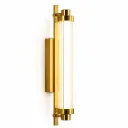 Aster Modern Gold Ribbed Glass Wall Sconce, 40cm 3000K Indoor Wall Light