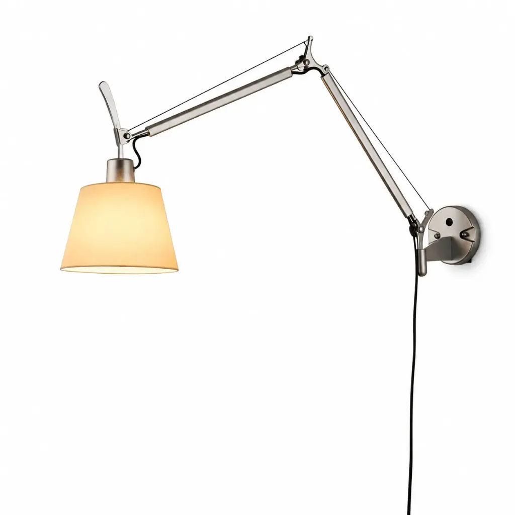 Camden Modern Chrome Adjustable Wall Sconce, Steel 4000K Indoor Wall Light (Large)