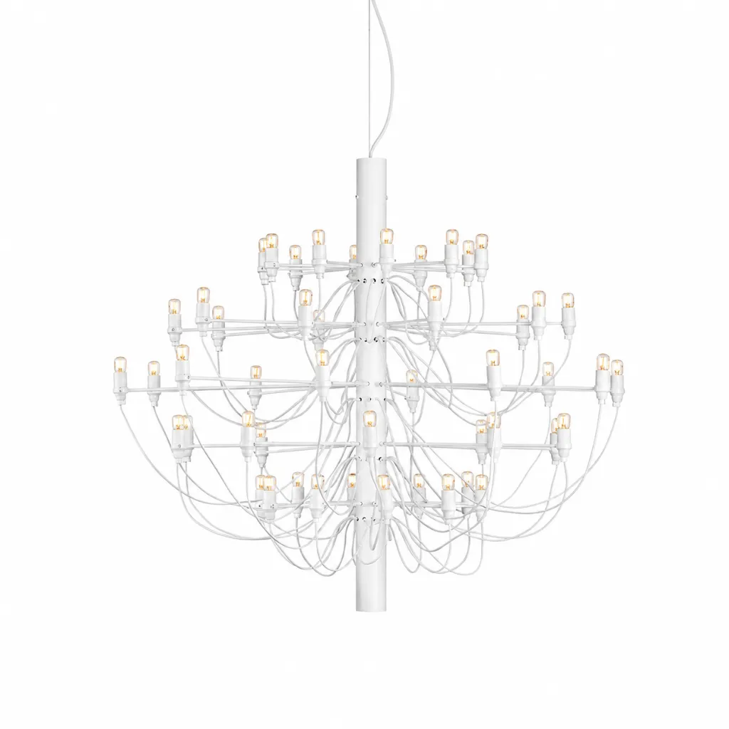 Haven 50-Light Modern Chandelier (White)