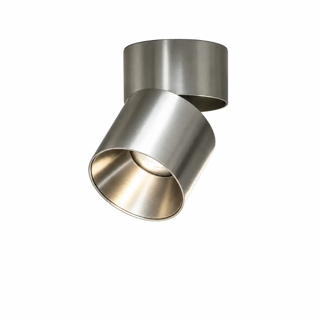 Brisa Bauhaus Silver Cylinder Adjustable Spotlight