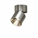 Brisa Bauhaus Silver Cylinder Adjustable Spotlight, 3000K Surface Mount Indoor Light