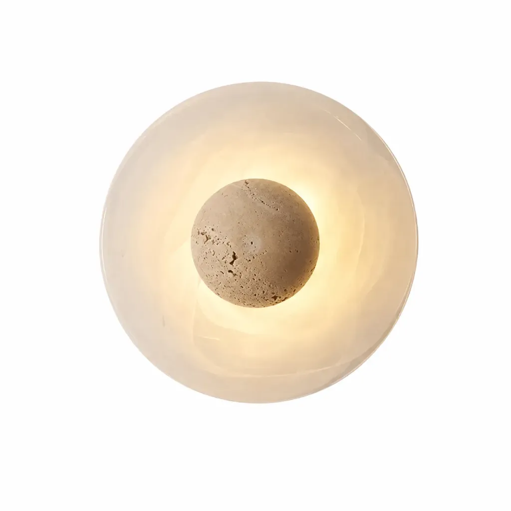 Trav Smoked Glass Halo Wall Sconce