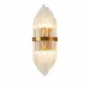 Ivory Gold Clear Glass Wall Sconce